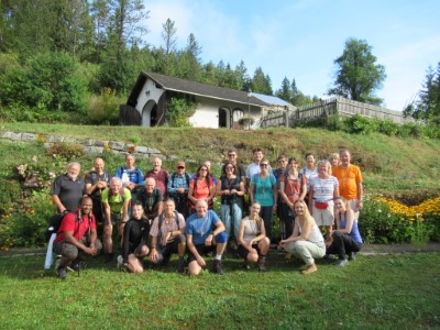 Gruppenfoto beim Weberbauern